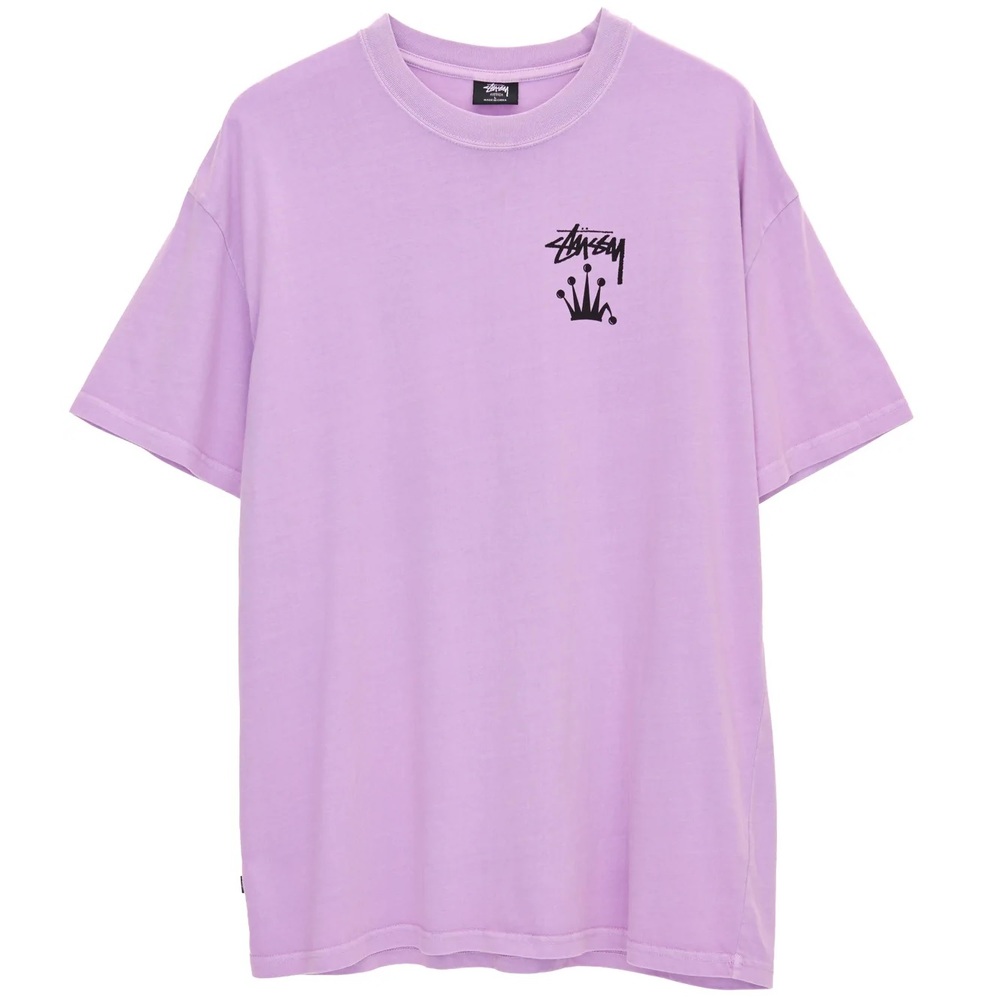 Stussy Stock Crown 50/50 Pigment Orchid T-Shirt [Size: S]