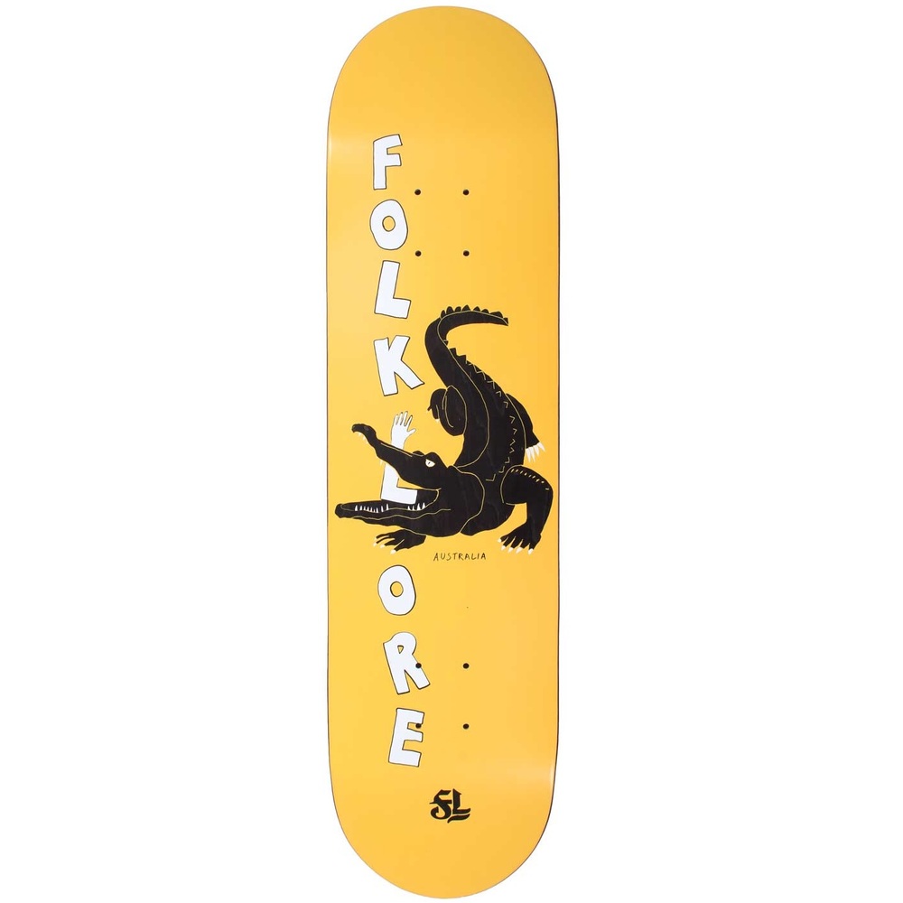 Folklore Warm Press Croc Orange 8.125 Skateboard Deck