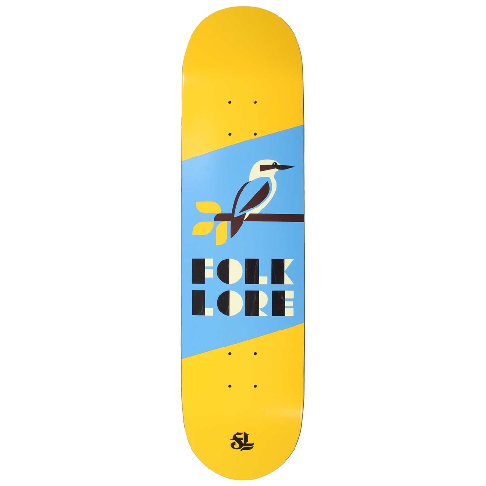 Folklore Warm Press Kookaburra Yellow 8.375 Skateboard Deck