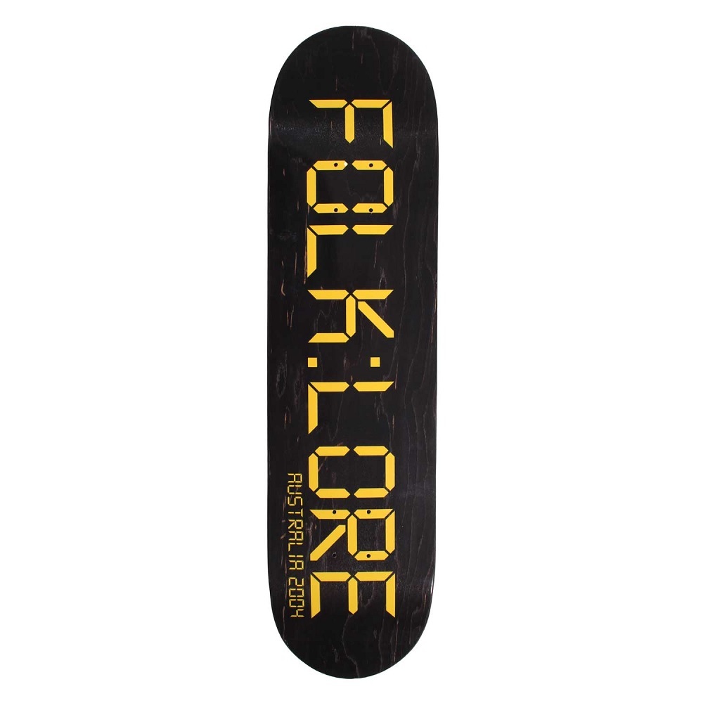 Folklore Warm Press Clock Yellow 8.125 Skateboard Deck