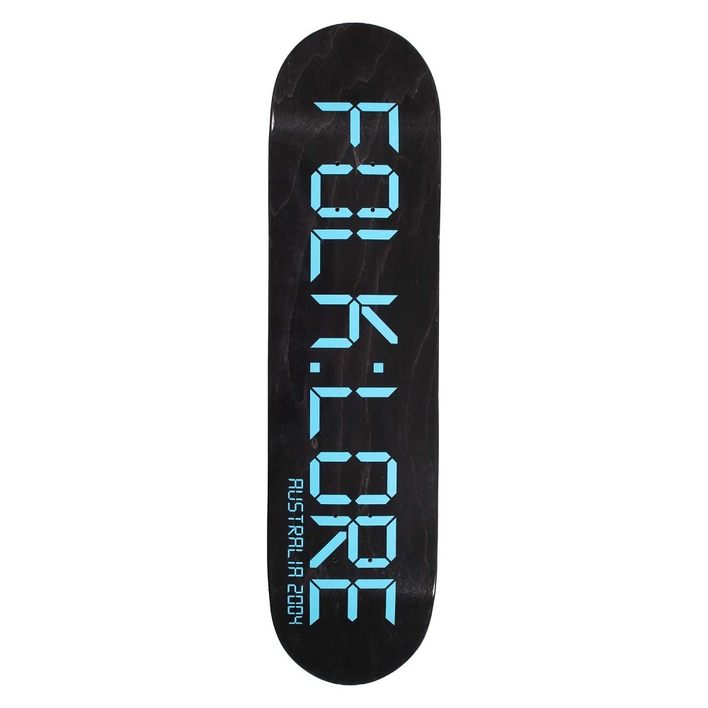 Folklore Warm Press Clock Blue 8.375 Skateboard Deck