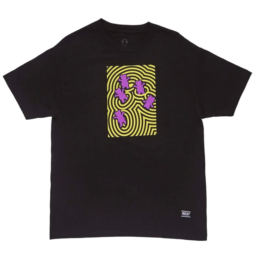 Grizzly Vortex Black T-Shirt [Size: M]