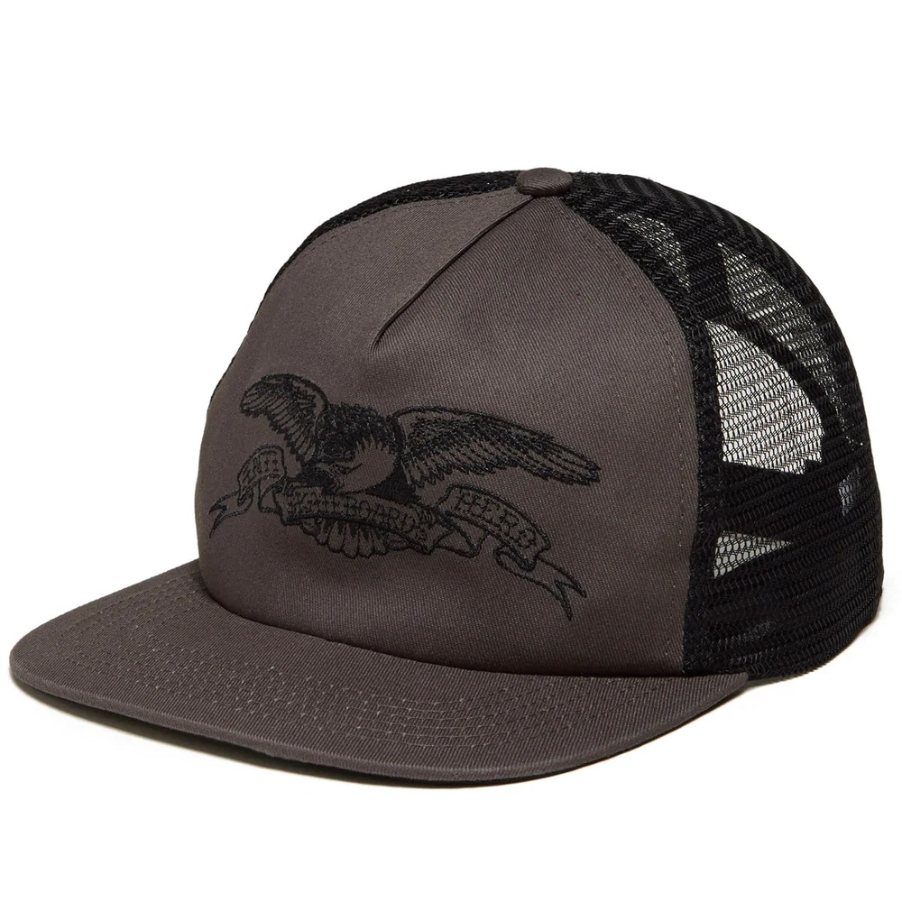 Anti Hero Basic Eagle Charcoal Black Trucker Hat