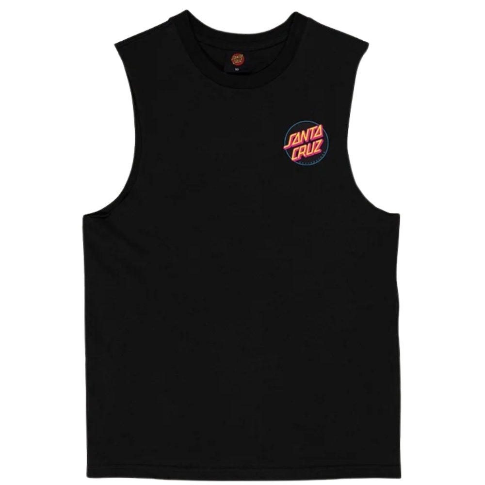 Santa Cruz Vivid Skull Black Youth Muscle Shirt [Size: 10]