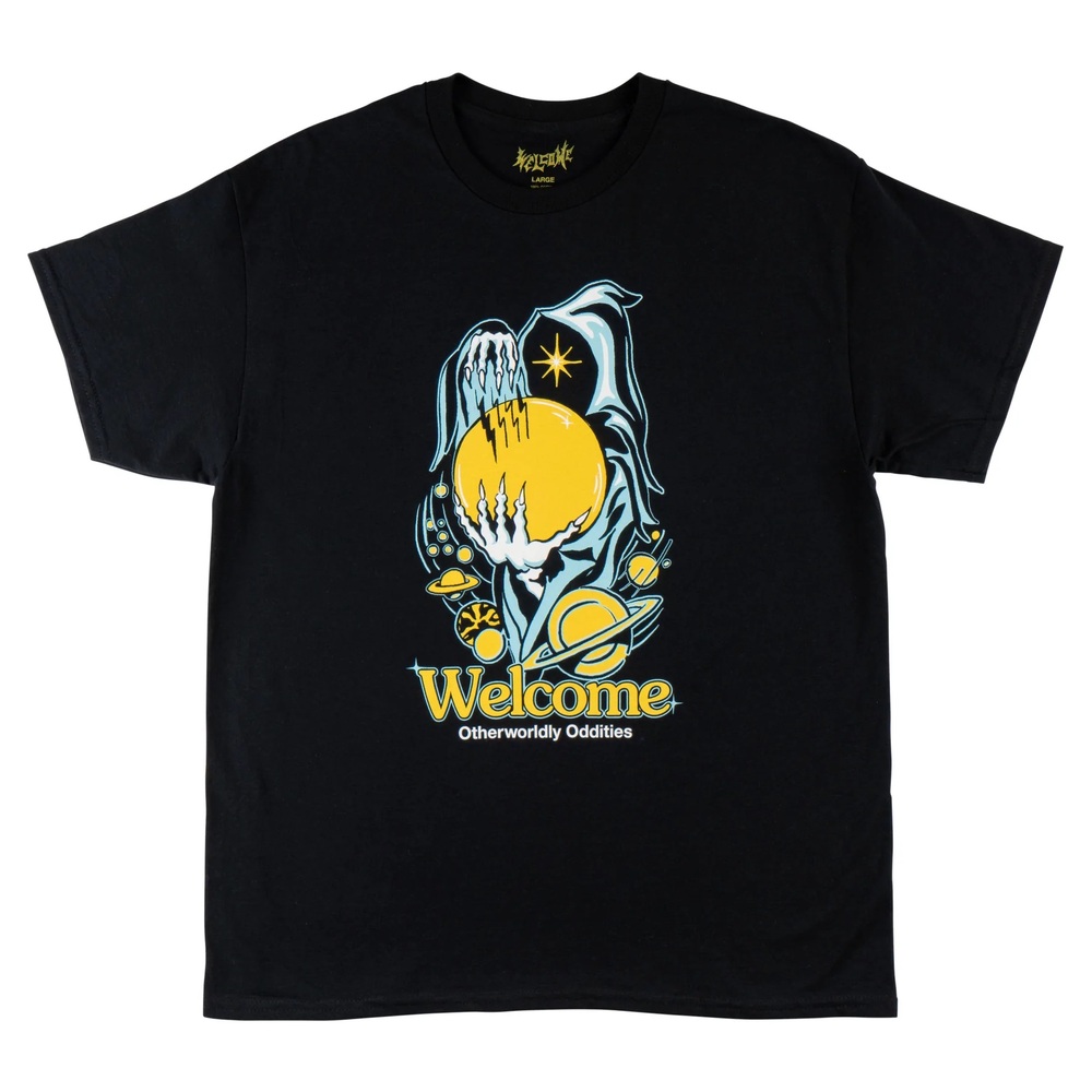 Welcome Skateboards Space Wizard Black T-Shirt [Size: S]