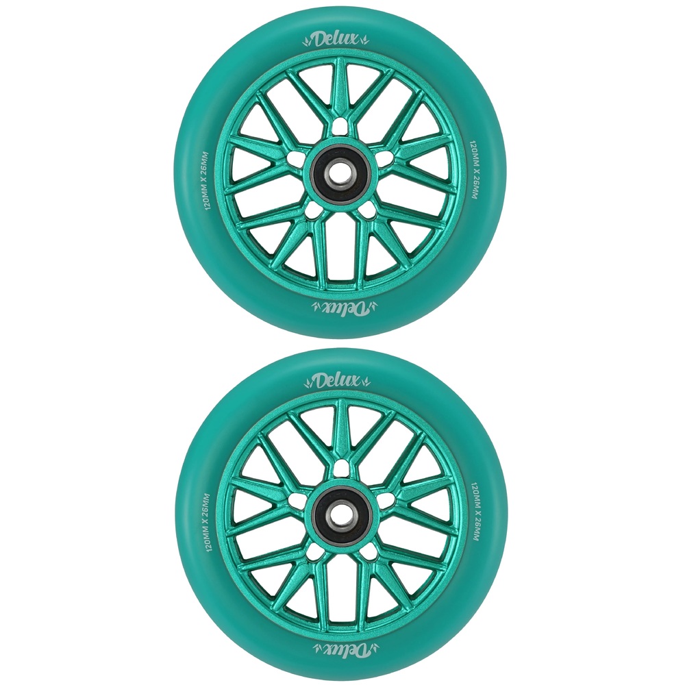 Envy Delux Teal 120mm Set Of 2 Scooter Wheels