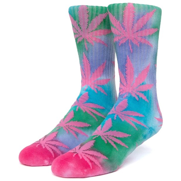 HUF Drip Dye Plantlife Pink Socks