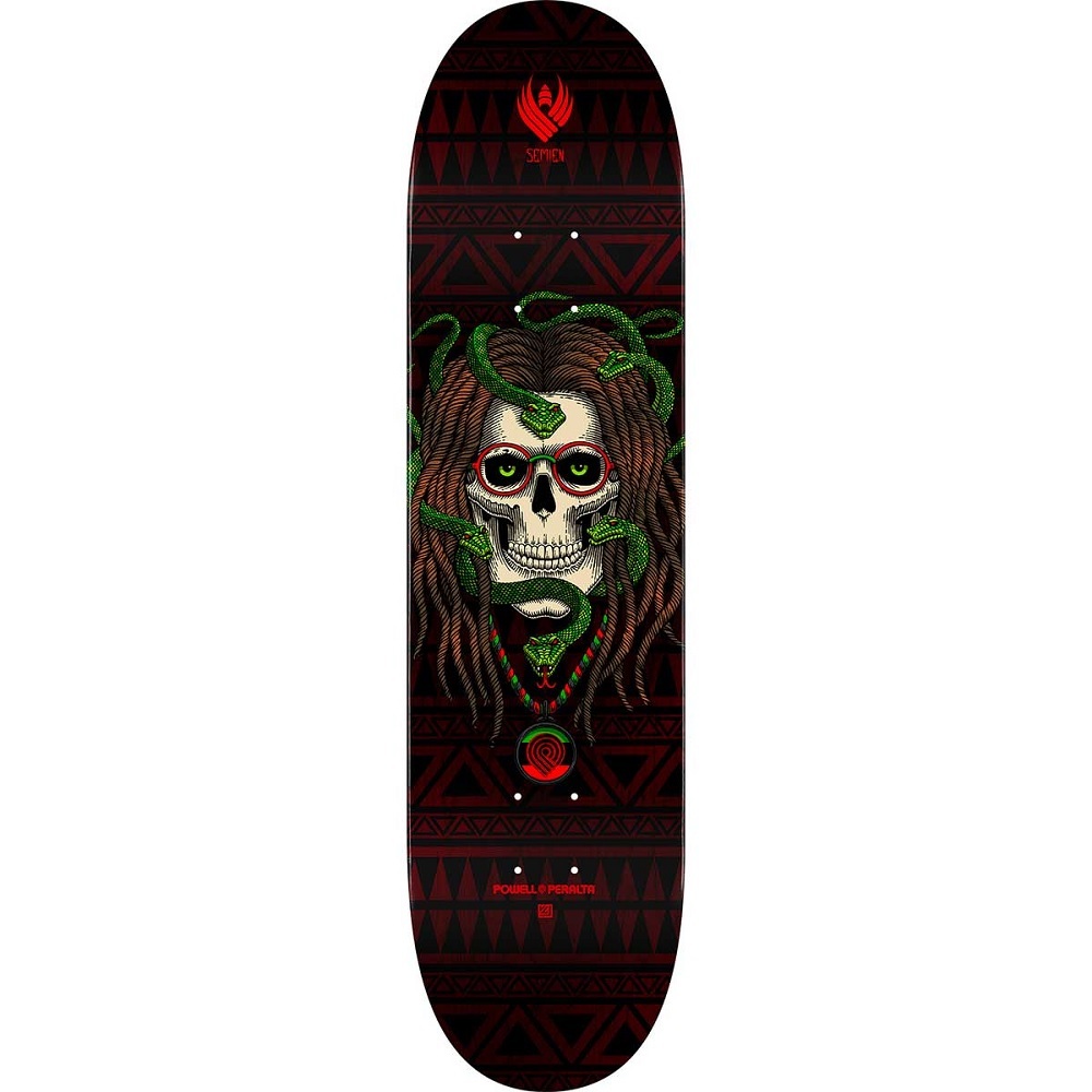 Powell Peralta Flight Semien Skull Shape 243 8.25 Skateboard Deck