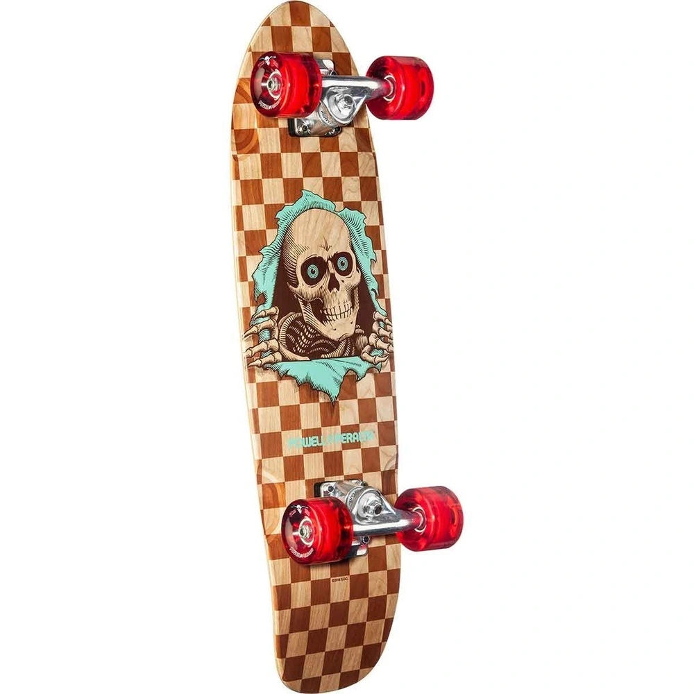 Powell Peralta Sidewalk Surfer Natural Checker Ripper 27 Cruiser Skateboard