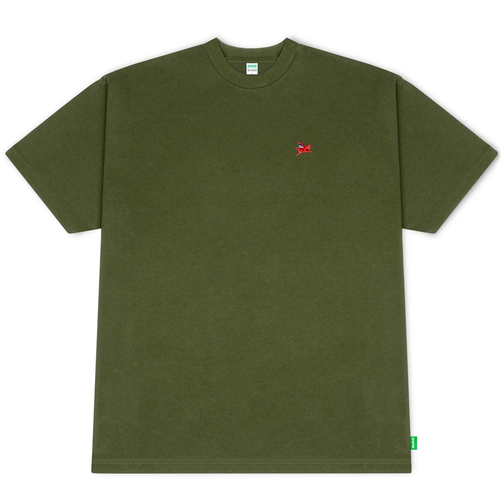 Ichpig Pigasus Embroidery Khaki Green T-Shirt [Size: S]