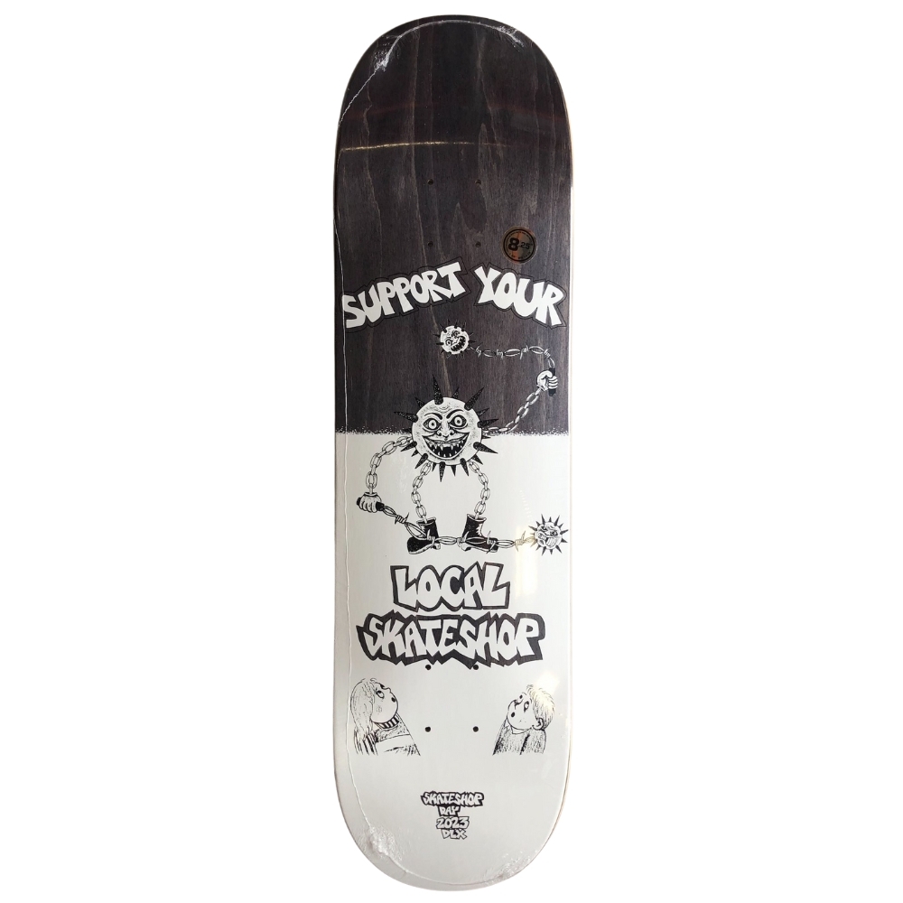 DLX Gigliotti Skate Shop Day 3 Black 8.25 Skateboard Deck