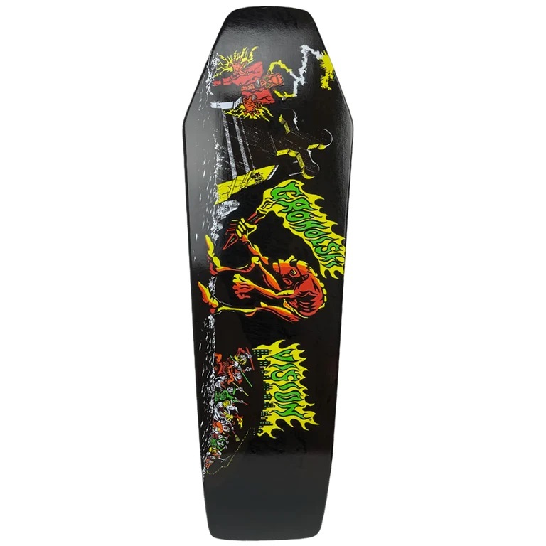 Vision Coffin Groholski Coffin Grave Mob Black Skateboard Deck