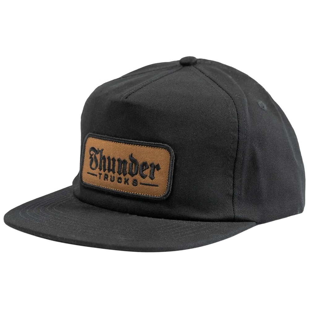 Thunder Truck Co Script Patch Black Brown Adjustable Cap