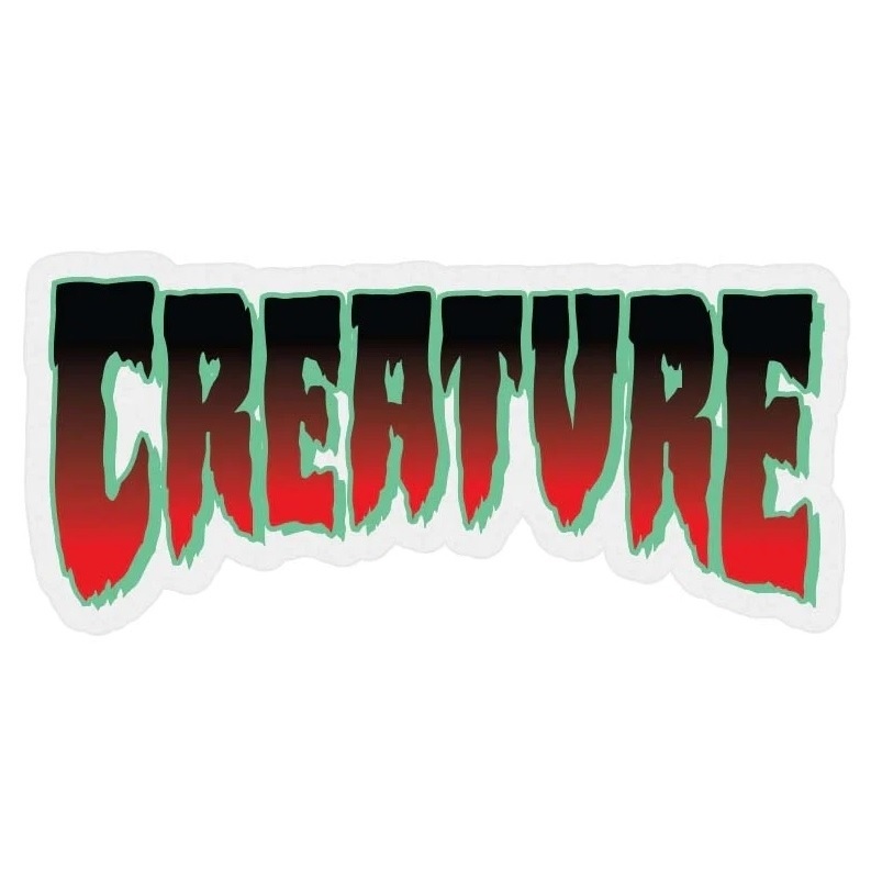 Creature Logo Horror Mylar Red Sticker