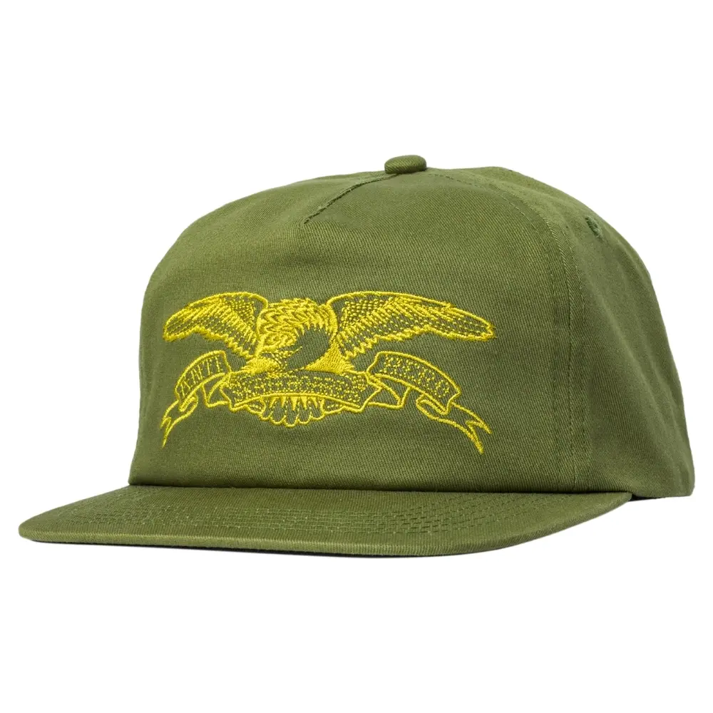 Anti Hero Basic Eagle Olive Yellow Adjustable Hat