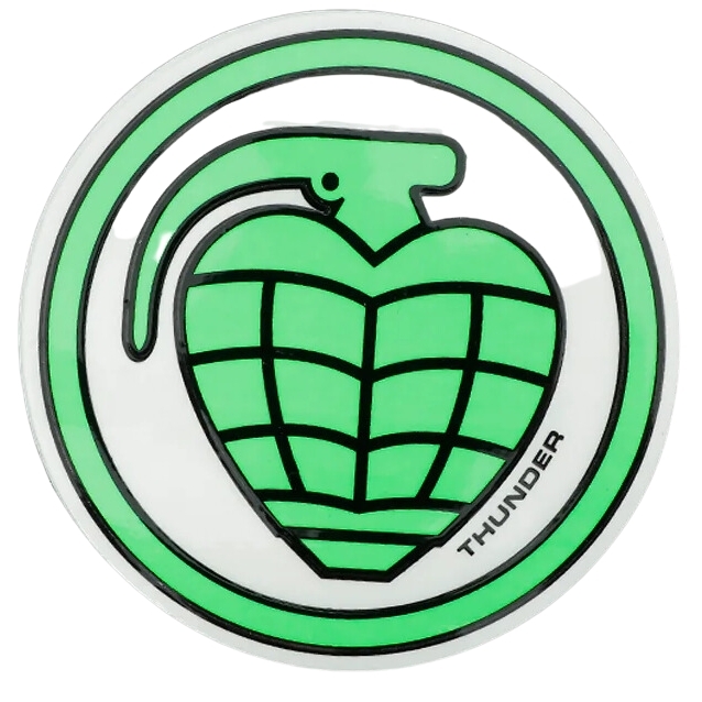 Thunder Trucks Circle Grenade Medium Skateboard Sticker [Colour: Green]