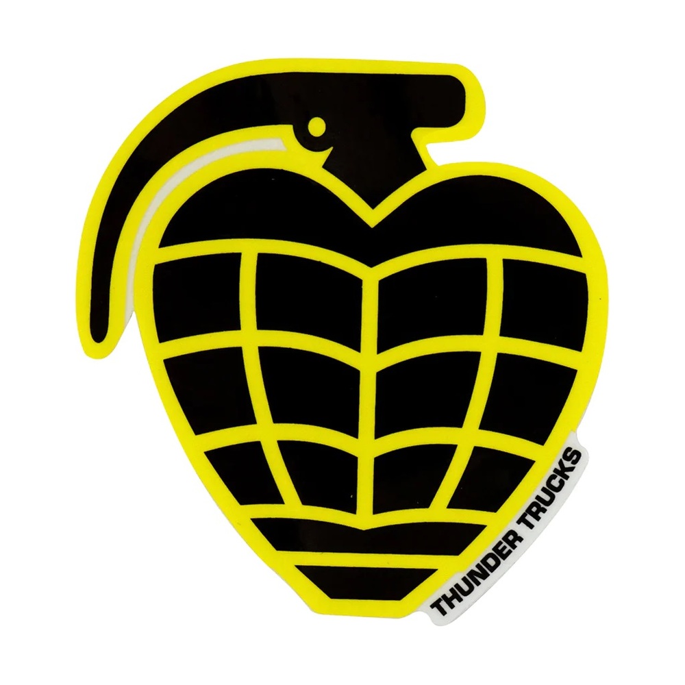 Thunder Trucks Grenade Diecut Large Skateboard Sticker [Colour: Yellow Black]