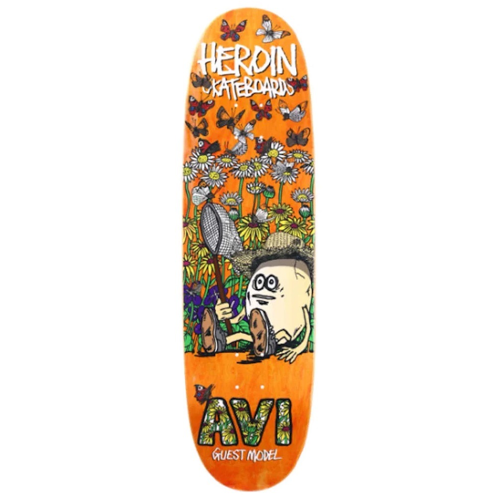 Heroin Avi Guest Egg Orange 8.88 Skateboard Deck