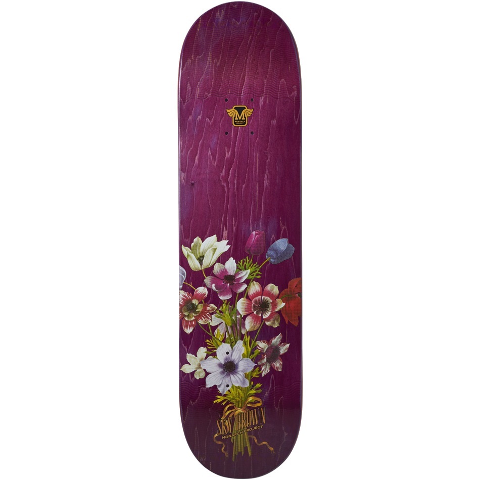 Monarch Botanic R7 Sky Brown Purple 8.0 Skateboard Deck