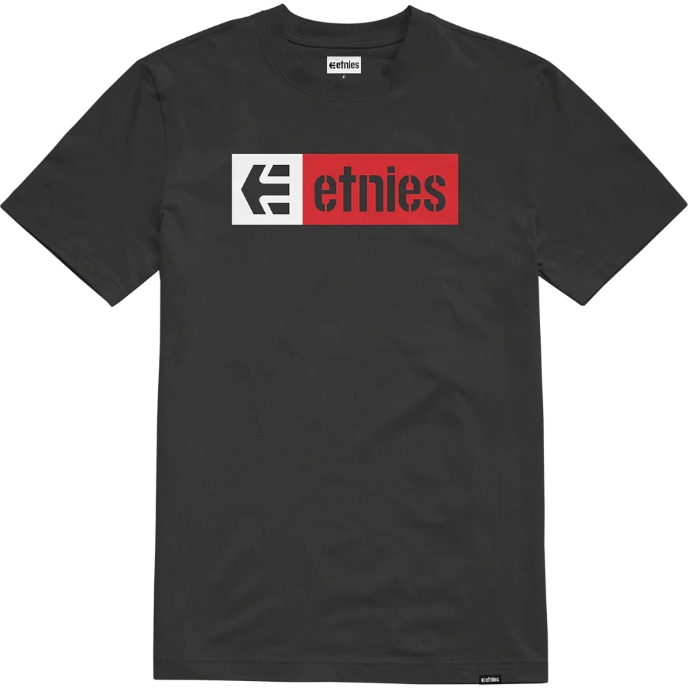 Etnies New Box Black Red White T-Shirt [Size: S]