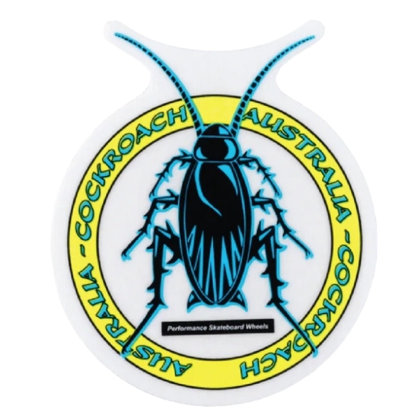 Cockroach Logo Medium Sticker [Colour: Blue Yellow]