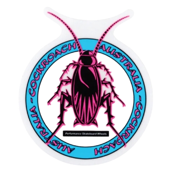 Cockroach Logo Small Sticker [Colour: Pink Blue]