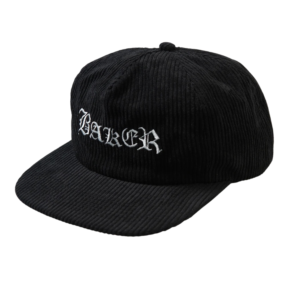 Baker Olde Black Grey Cord Snapback Hat