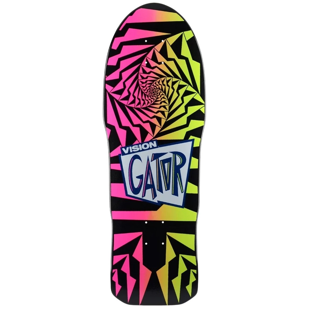 Vision Gator II Reissue Black Pink Fade Skateboard Deck