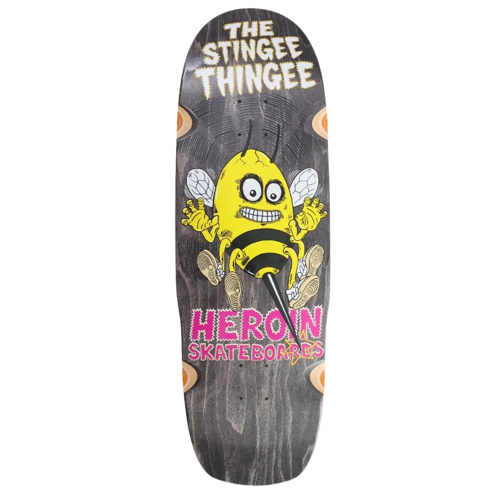 Heroin Stingee Thingee Black 9.8 Skateboard Deck