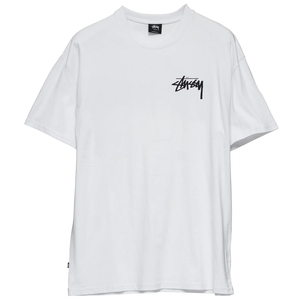 Stussy Big Stock White T-Shirt [Size: S]