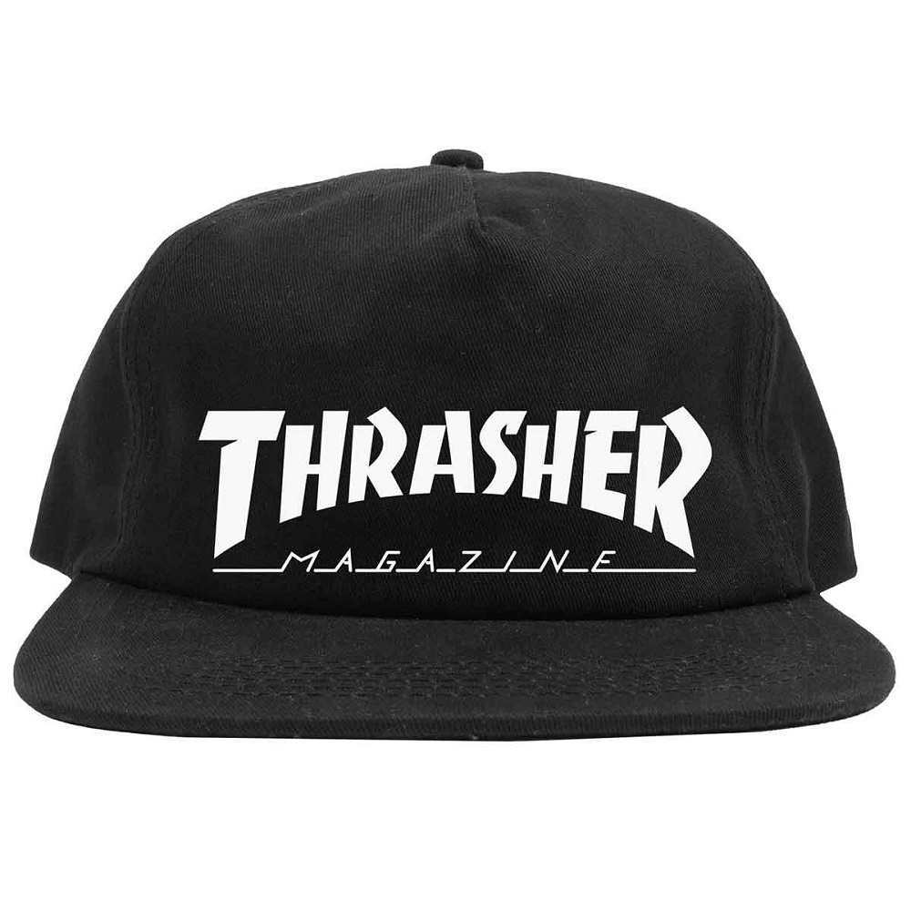 Thrasher Mag Logo Black White Snapback Hat