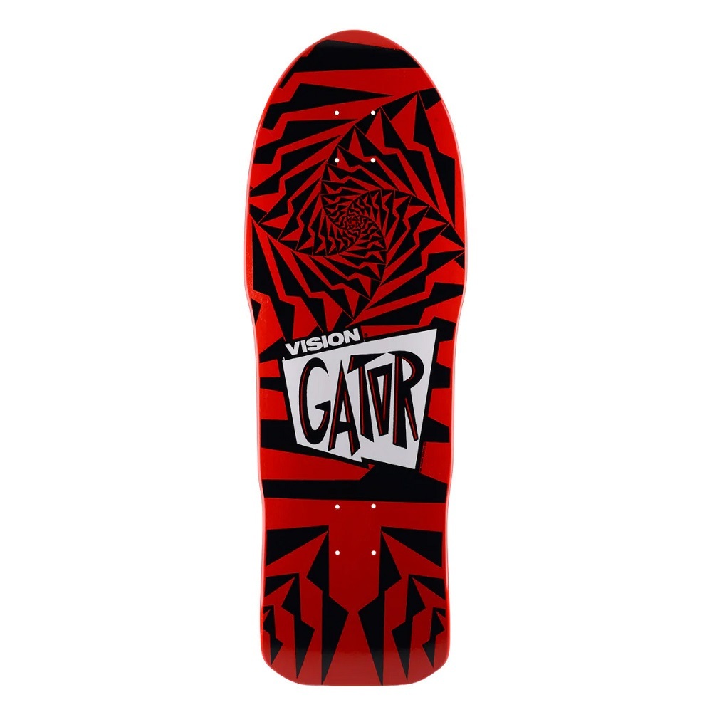 Vision Gator II Reissue Red Black Skateboard Deck