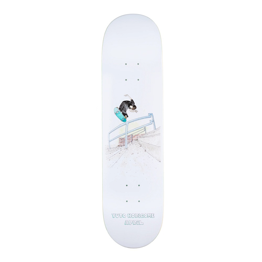 April Yuto Horigome Sylmar White 8.0 Skateboard Deck