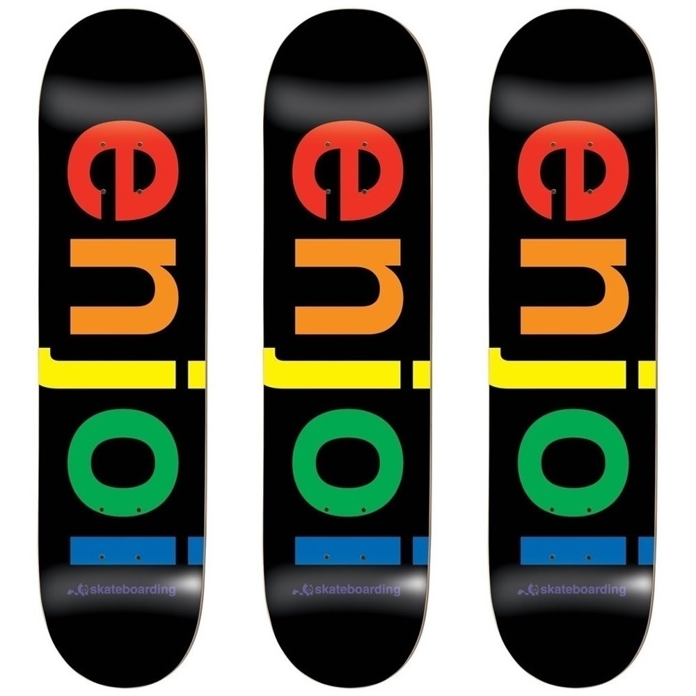 Enjoi Spectrum HYB Black 8.0 3 Pack Skateboard Decks