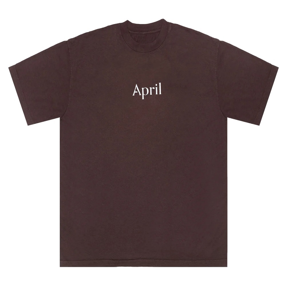 April Logo Embroidery Chocolate T-Shirt