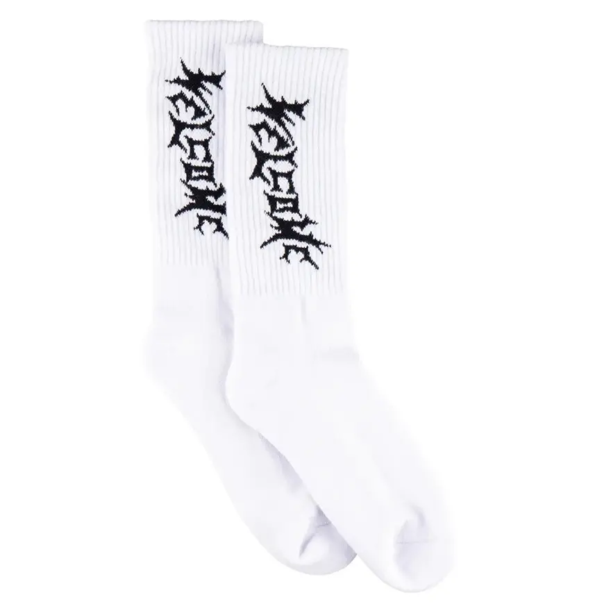 Welcome Skateboards Vampire White Black Socks