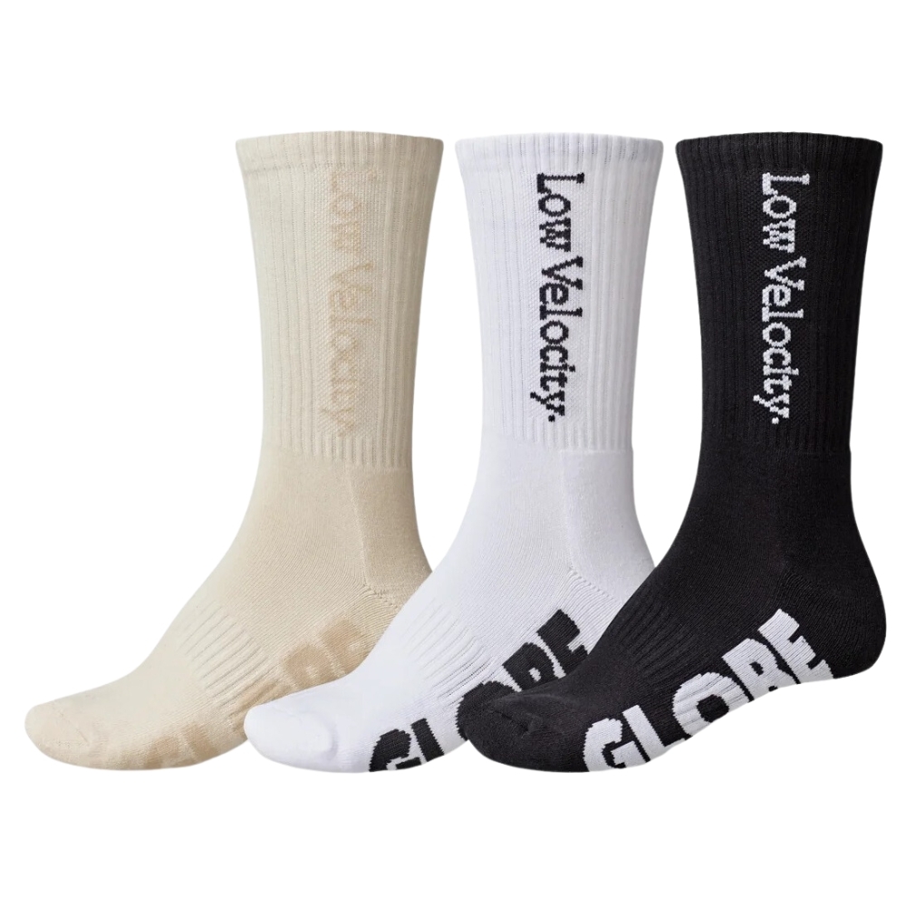 Globe Low Velocity Crew Assorted 3 Pairs Mens Socks