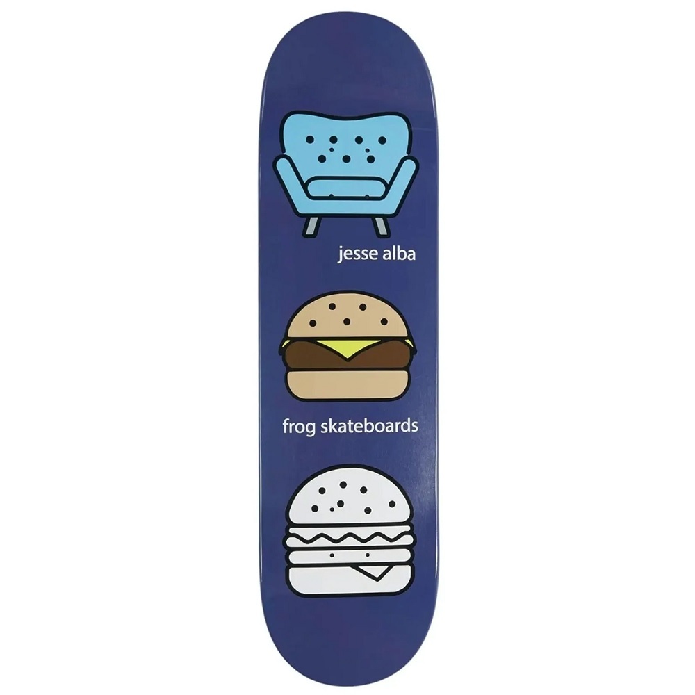 Frog Ghost Burger Alba 8.5 Skateboard Deck