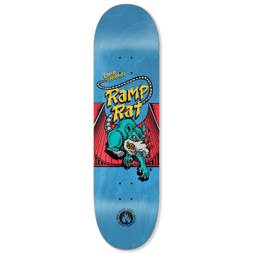 Black Label Hassan Ramp Rat 8.625 Skateboard Deck