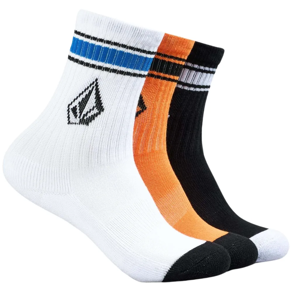 Volcom Full Stone Multi 3 Pack Youth Socks