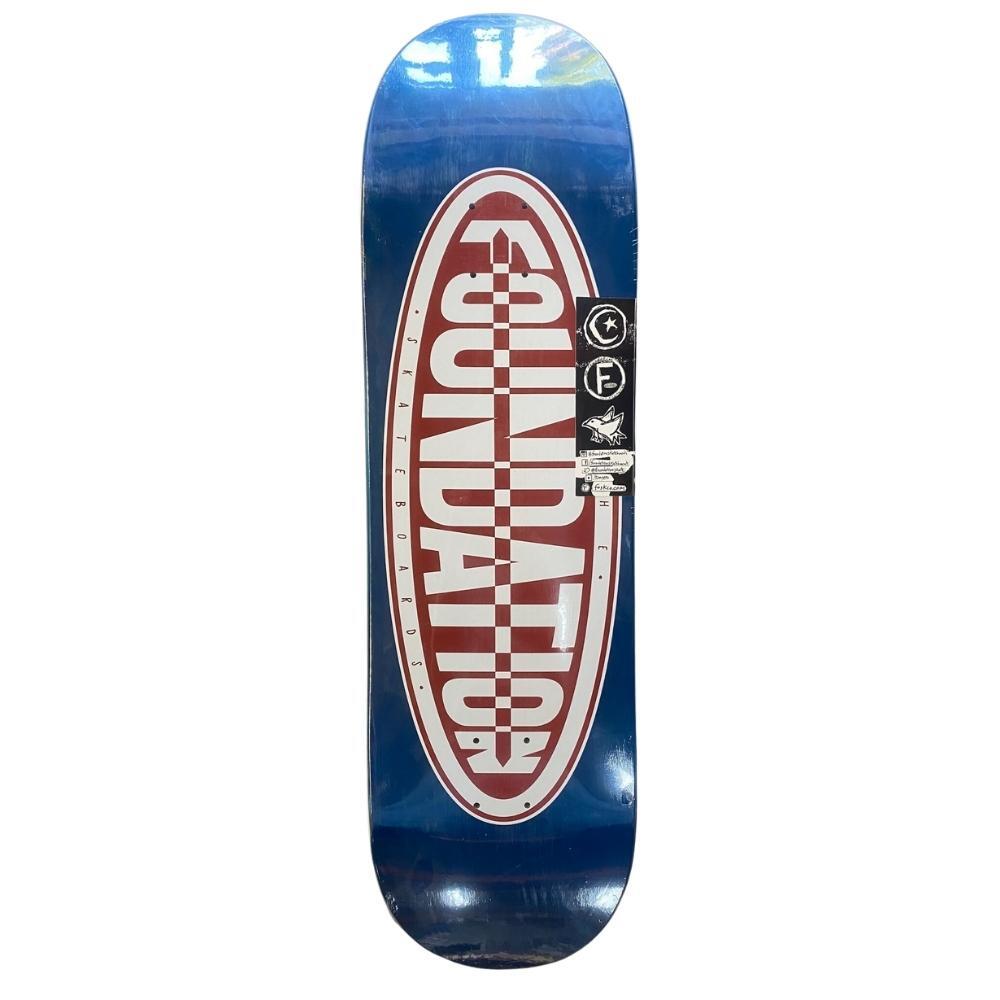 Foundation Oval Egg Navy Red 8.8 Skateboard Deck