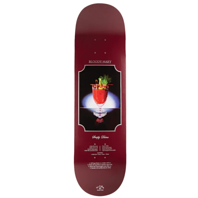 Passport Cocktail Jack Bloody Mary 8.25 Skateboard Deck Slight Scuffed