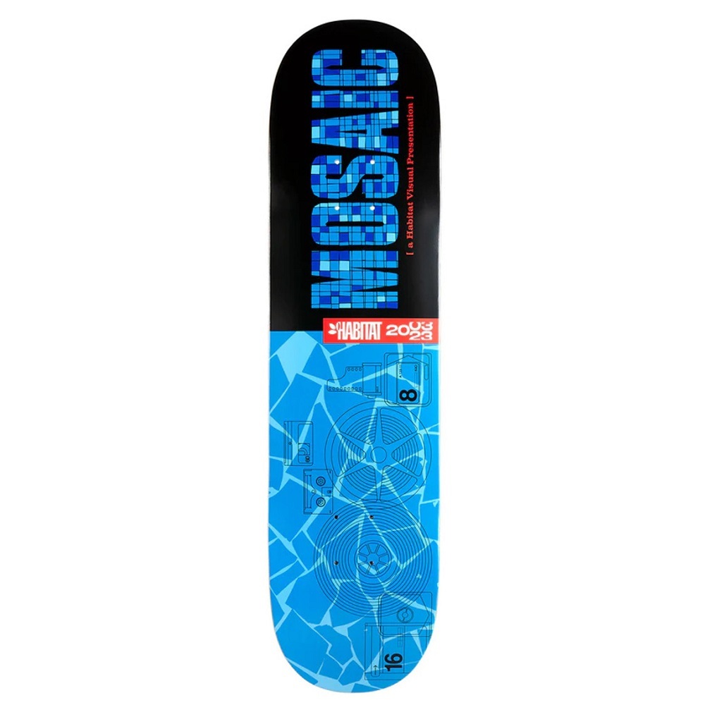 Habitat Mosaic 20 Black 8.125 Skateboard Deck