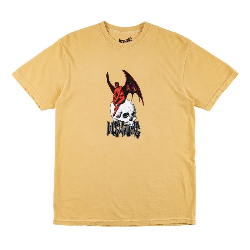 Welcome Skateboards Nephilim Garment Dyed Gold T-Shirt [Size: S]