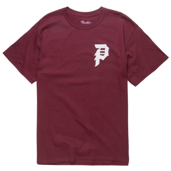 Primitive Dirty P Burgundy T-Shirt [Size: S]