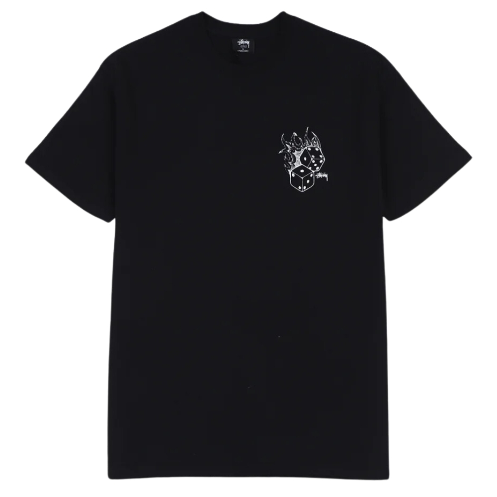 Stussy Fire Dice Heavy Weight Black T-Shirt