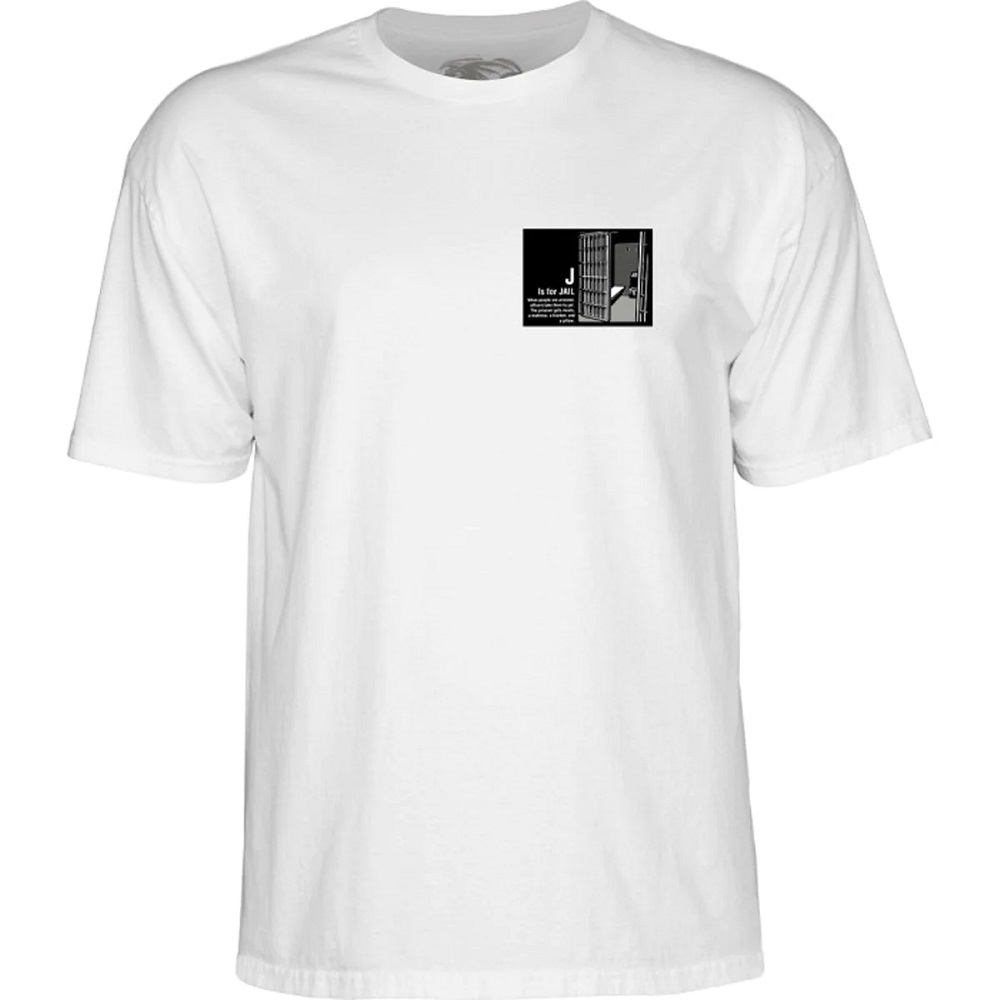 Powell Peralta Senn Police White T-Shirt [Size: M]