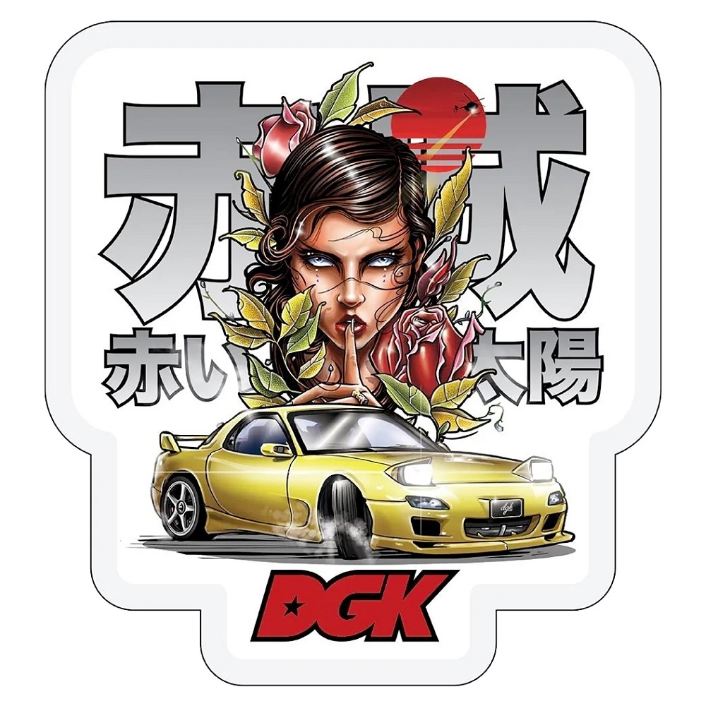 Dgk Red Future Skateboard Sticker