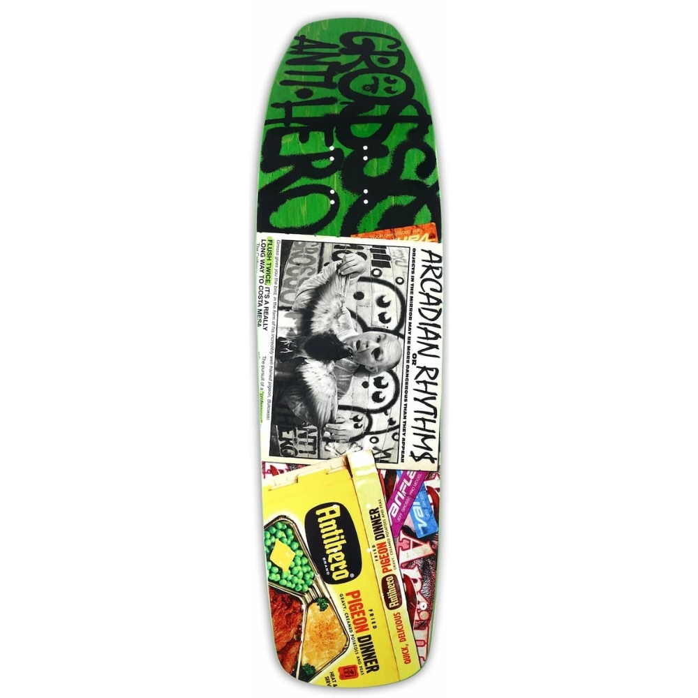 Anti Hero Pigeon Vision Grosso Shaped Green 9.25 Skateboard Deck