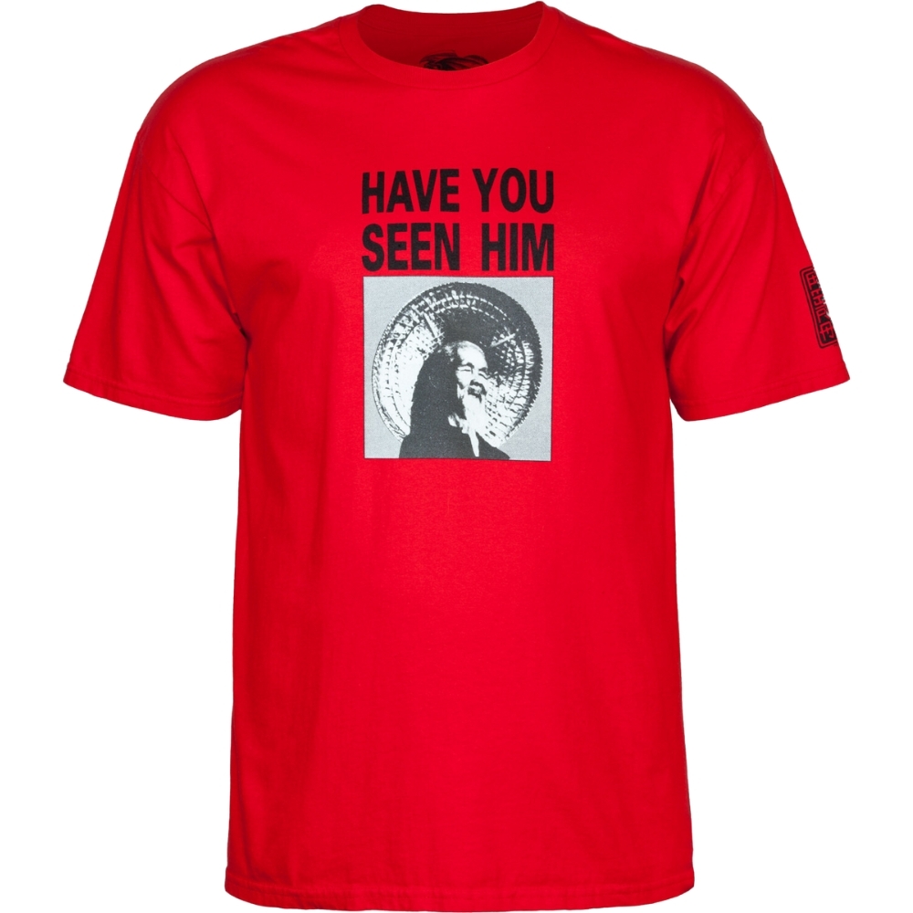 Powell Peralta Searching For Animal Chin Red T-Shirt [Size: M]